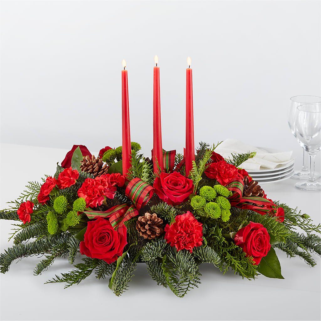 By the Candlelight Centerpiece – Serrano Flowers, Riverside CA