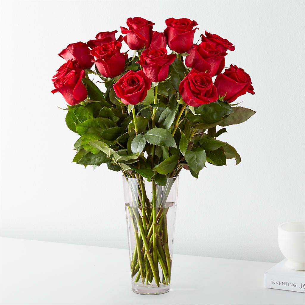 Long Stem Red Rose Bouquet – Serrano Flowers, Riverside CA