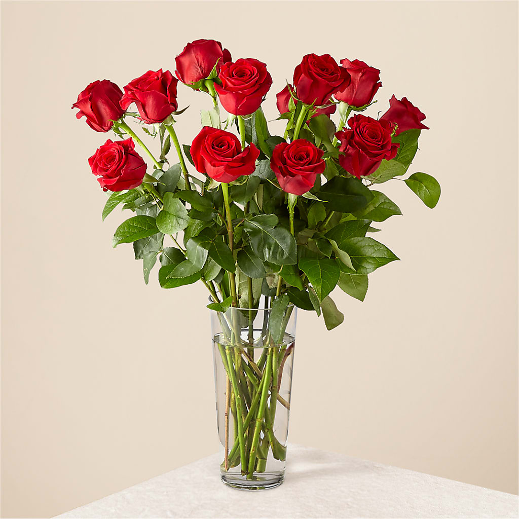 Long Stem Red Rose Bouquet – Serrano Flowers, Riverside CA