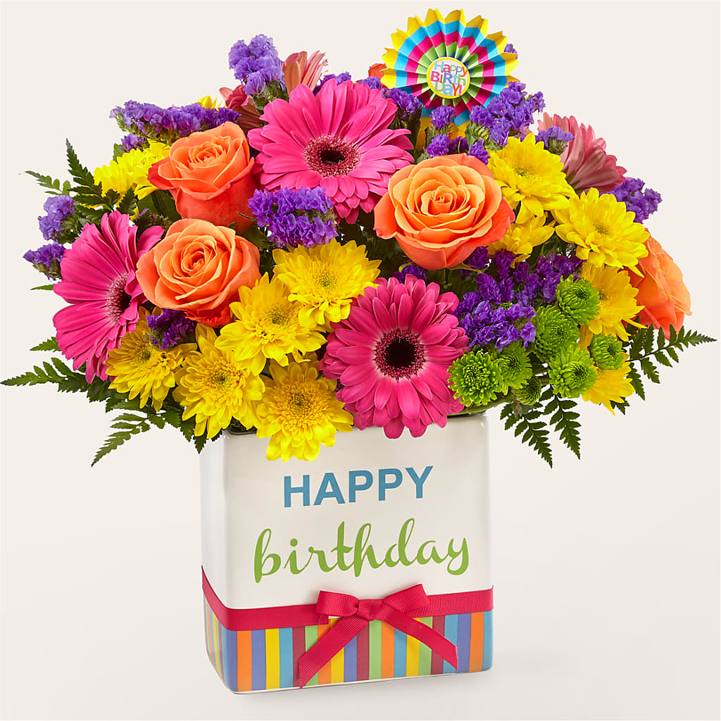 Birthday Brights Bouquet – Serrano Flowers, Riverside CA