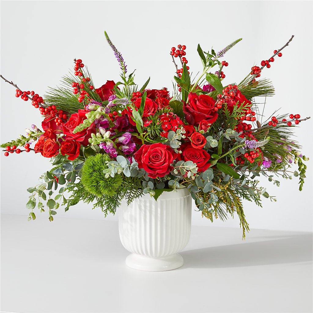Big Red Bow Bouquet – Serrano Flowers, Riverside CA