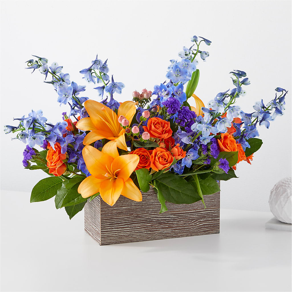 Radiant Citrus Box Bouquet – Serrano Flowers, Riverside CA