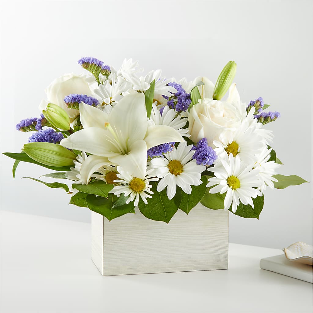 Beyond Blue Box Bouquet – Serrano Flowers, Riverside CA