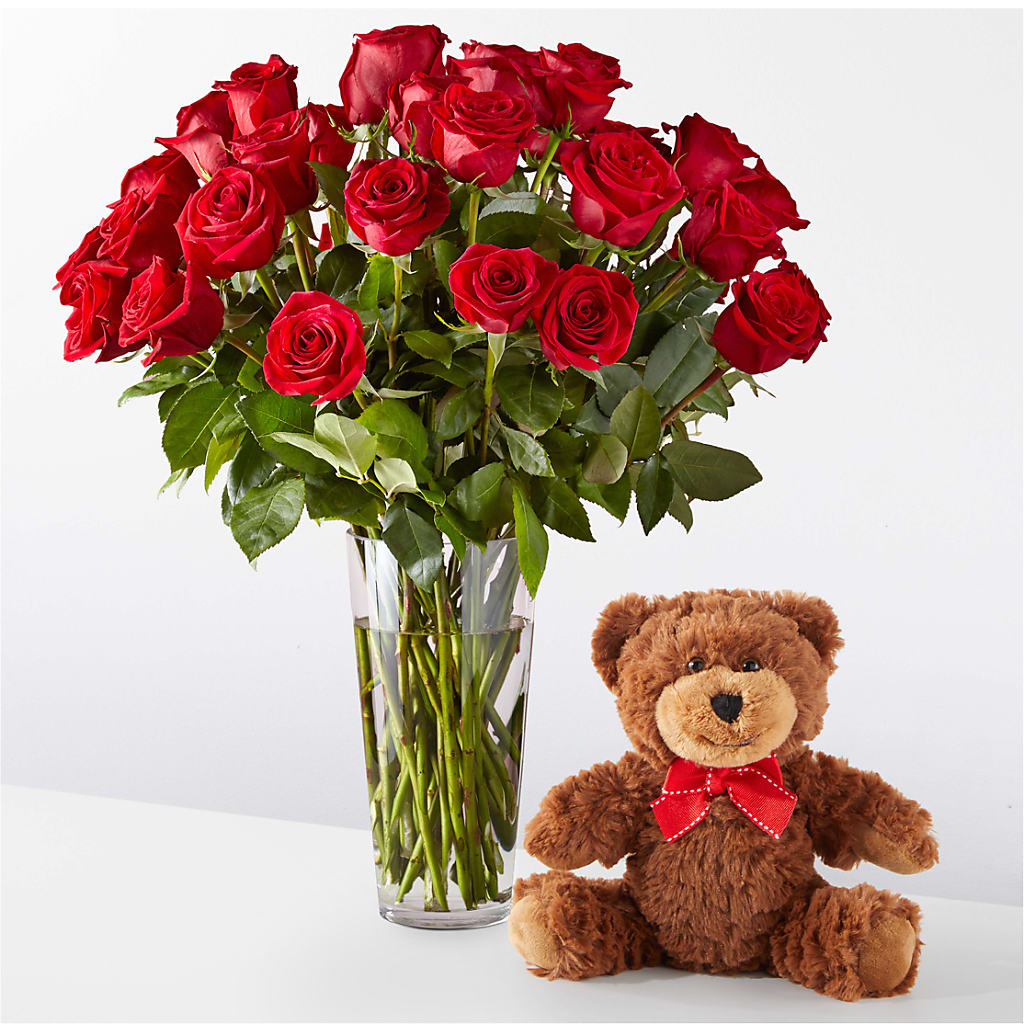 Romantic Long Stem Red Rose Bouquet Bundles – Serrano Flowers, Riverside CA