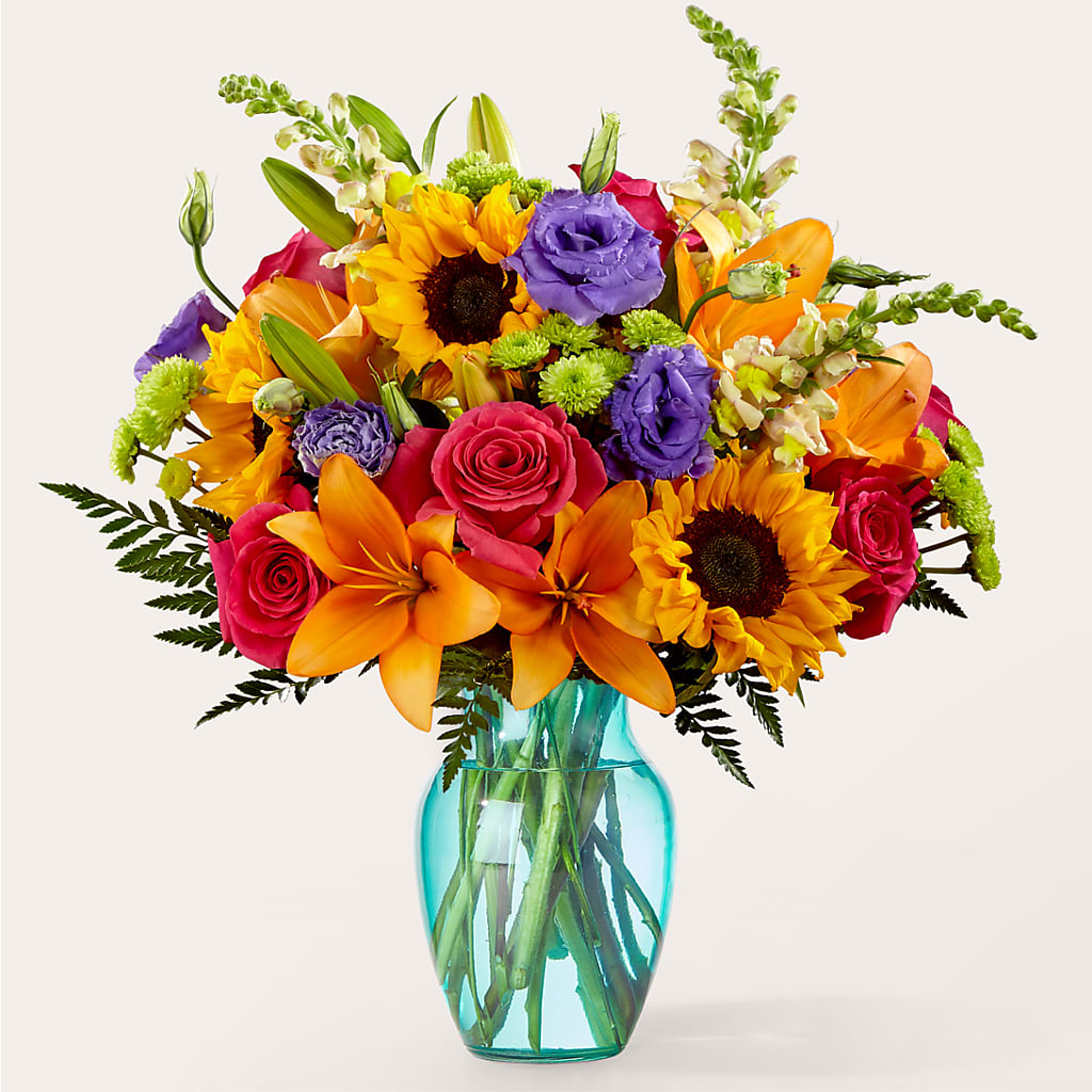 Double Rainbow Bouquet – Serrano Flowers, Riverside CA