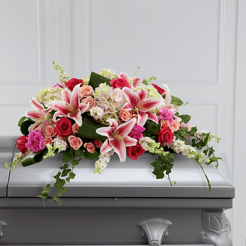 Splendid Grace Casket Spray – Serrano Flowers, Riverside CA