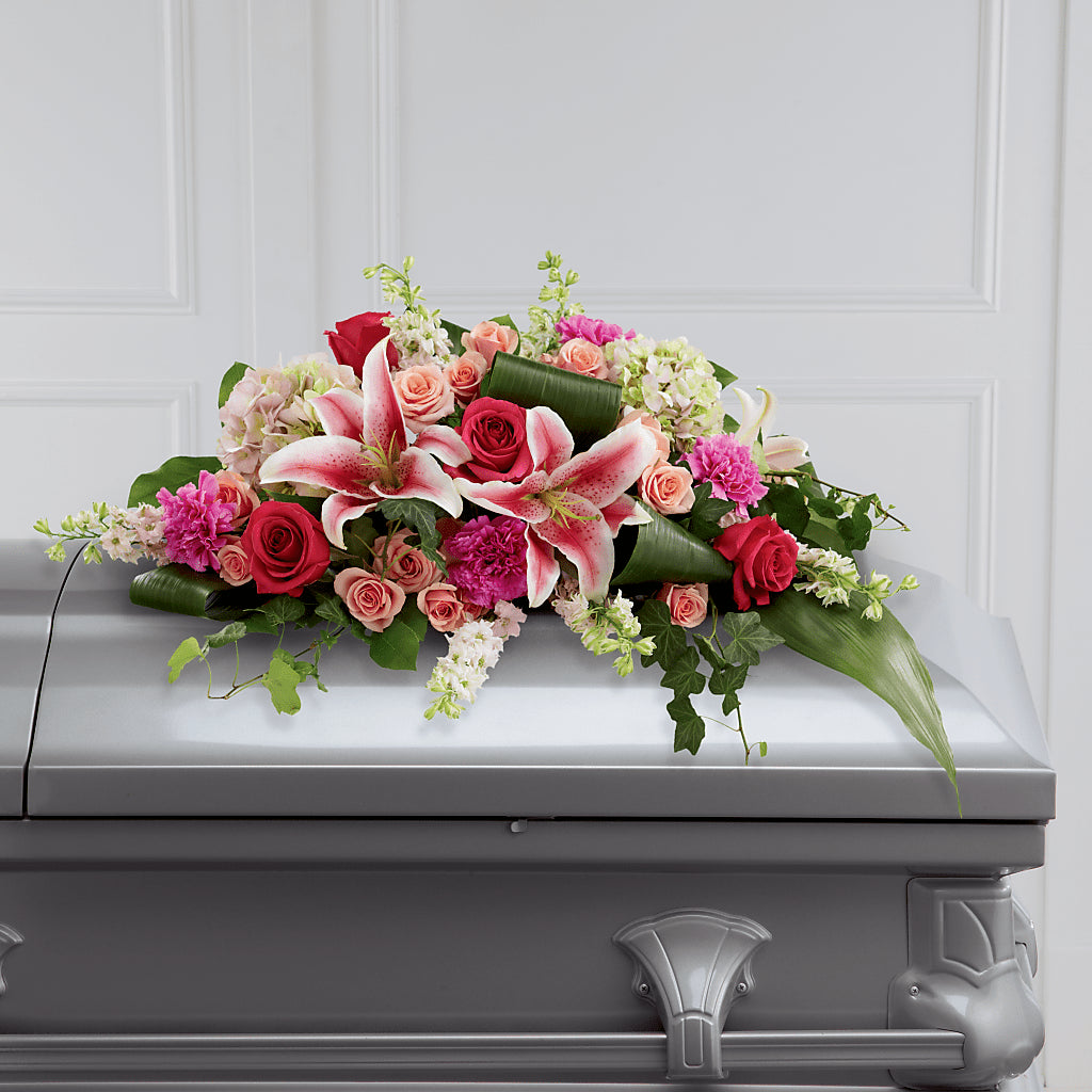 Splendid Grace Casket Spray – Serrano Flowers, Riverside CA
