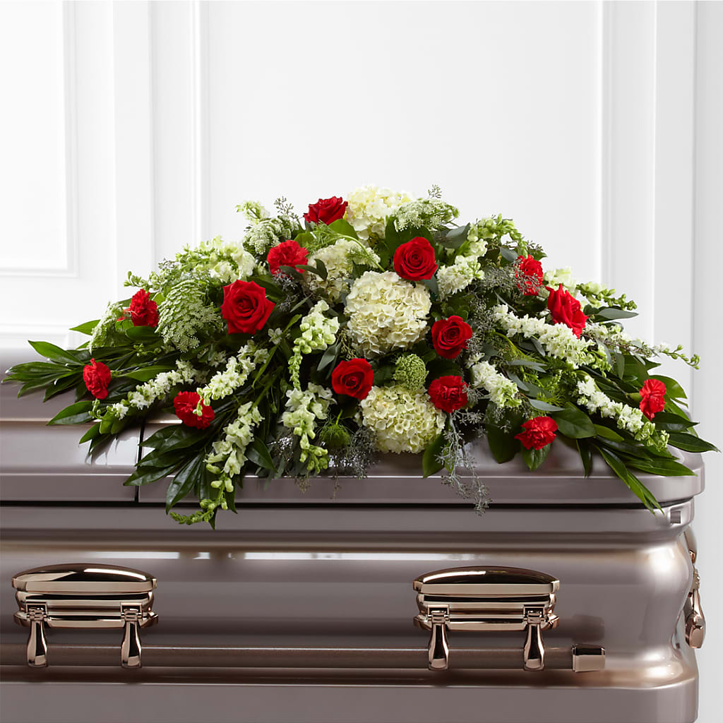 Sincerity Casket Spray – Serrano Flowers, Riverside CA