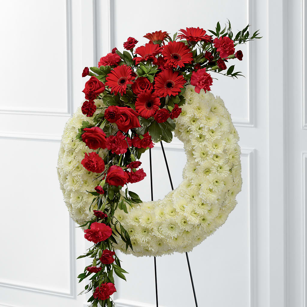 Graceful Tribute Wreath – Serrano Flowers, Riverside CA