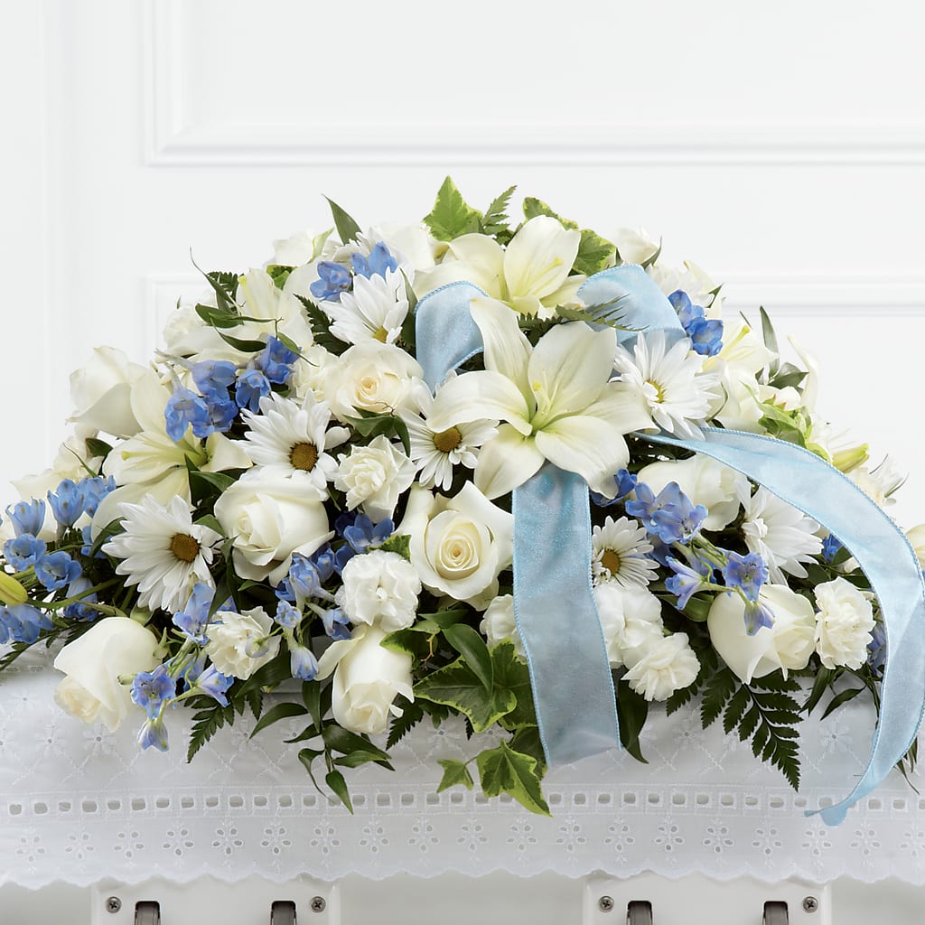 Tender Treasure Casket Spray – Serrano Flowers, Riverside CA