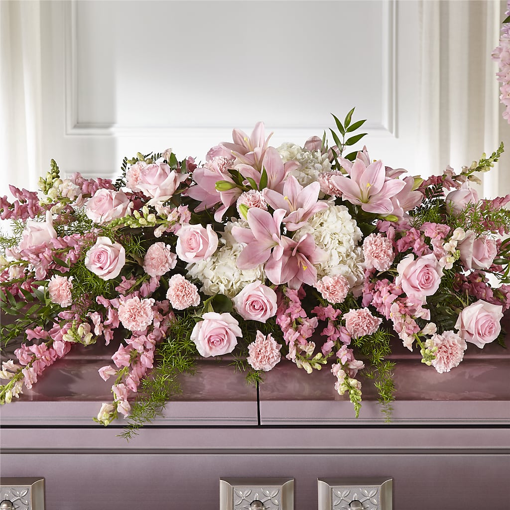 Life & Remembrance Casket Spray – Serrano Flowers, Riverside CA