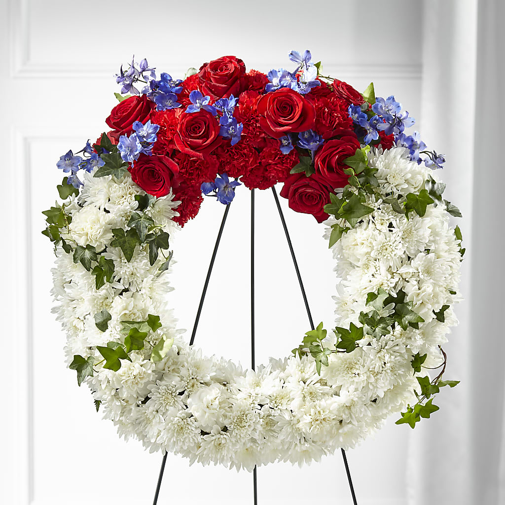 Patriotic Passion Wreath – Serrano Flowers, Riverside CA
