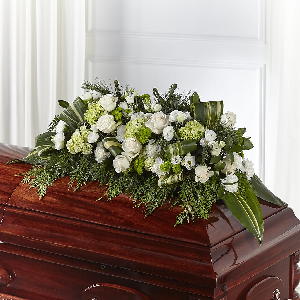 Hopeful Gesture Casket Spray – Serrano Flowers, Riverside CA