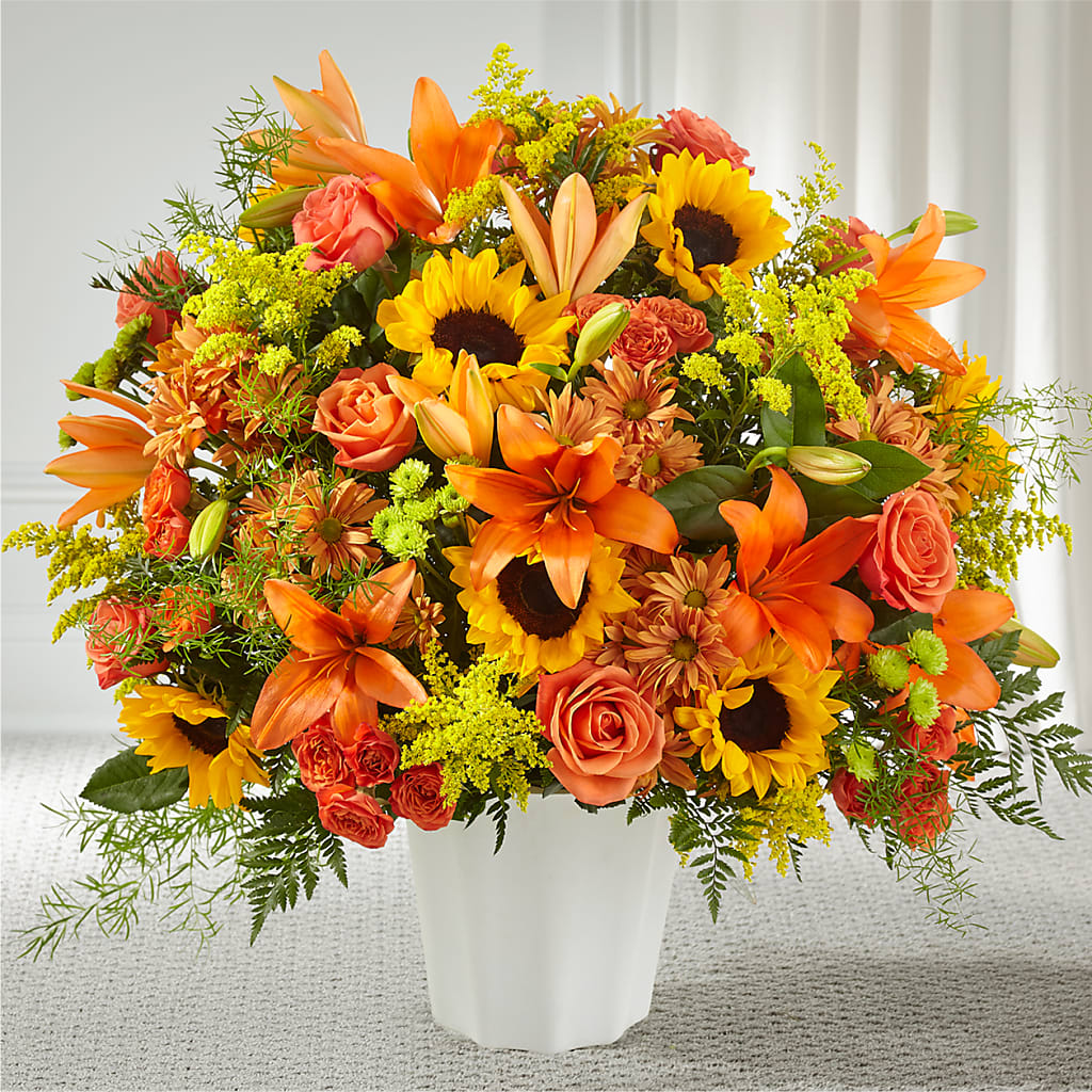 Harvest Thoughts Floor Basket – Serrano Flowers, Riverside CA