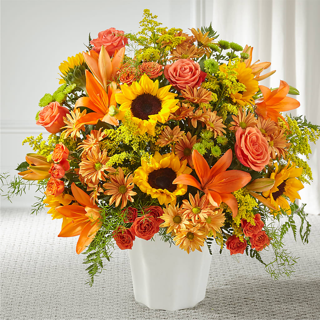 Harvest Thoughts Floor Basket – Serrano Flowers, Riverside CA