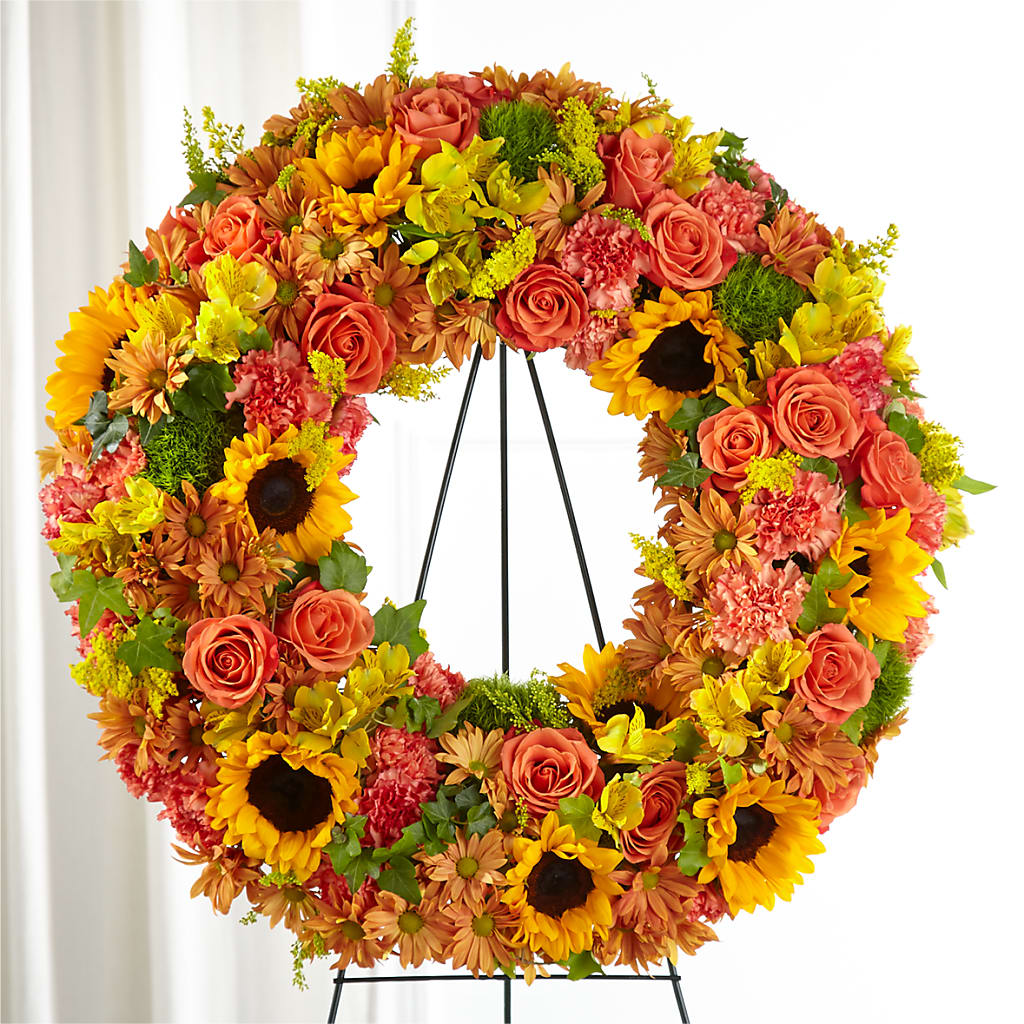 Autumnal Memories Wreath (Standard) – Serrano Flowers, Riverside CA