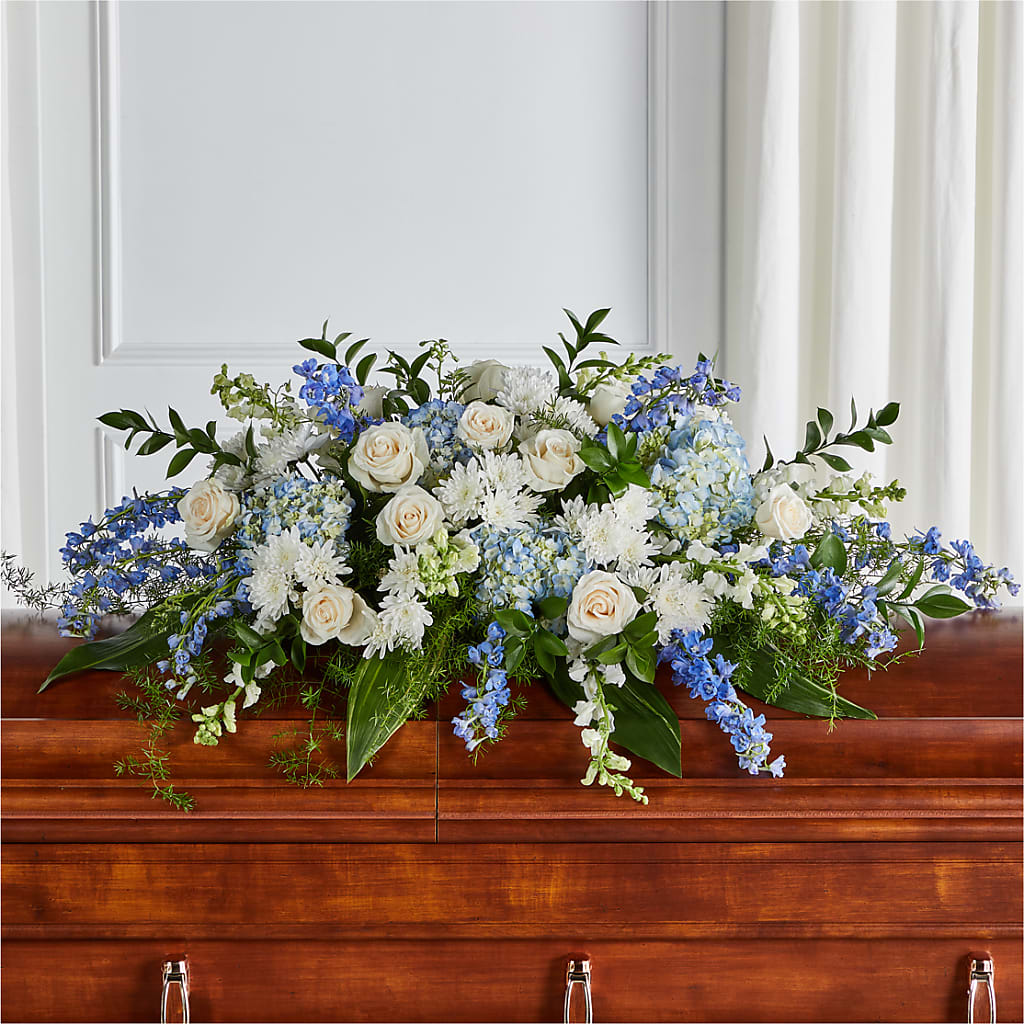 Timeless Essence Casket Spray – Serrano Flowers, Riverside CA