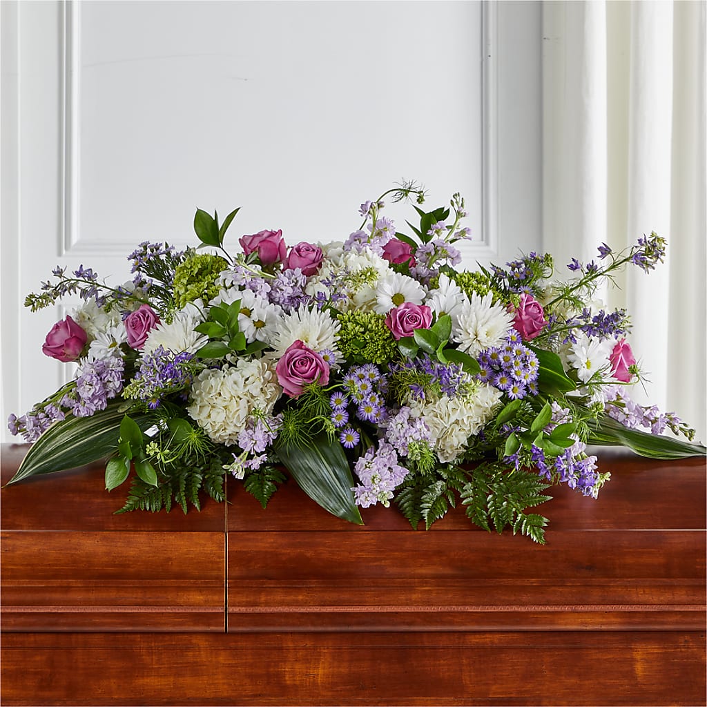 Meadows of Serenity Casket Spray – Serrano Flowers, Riverside CA