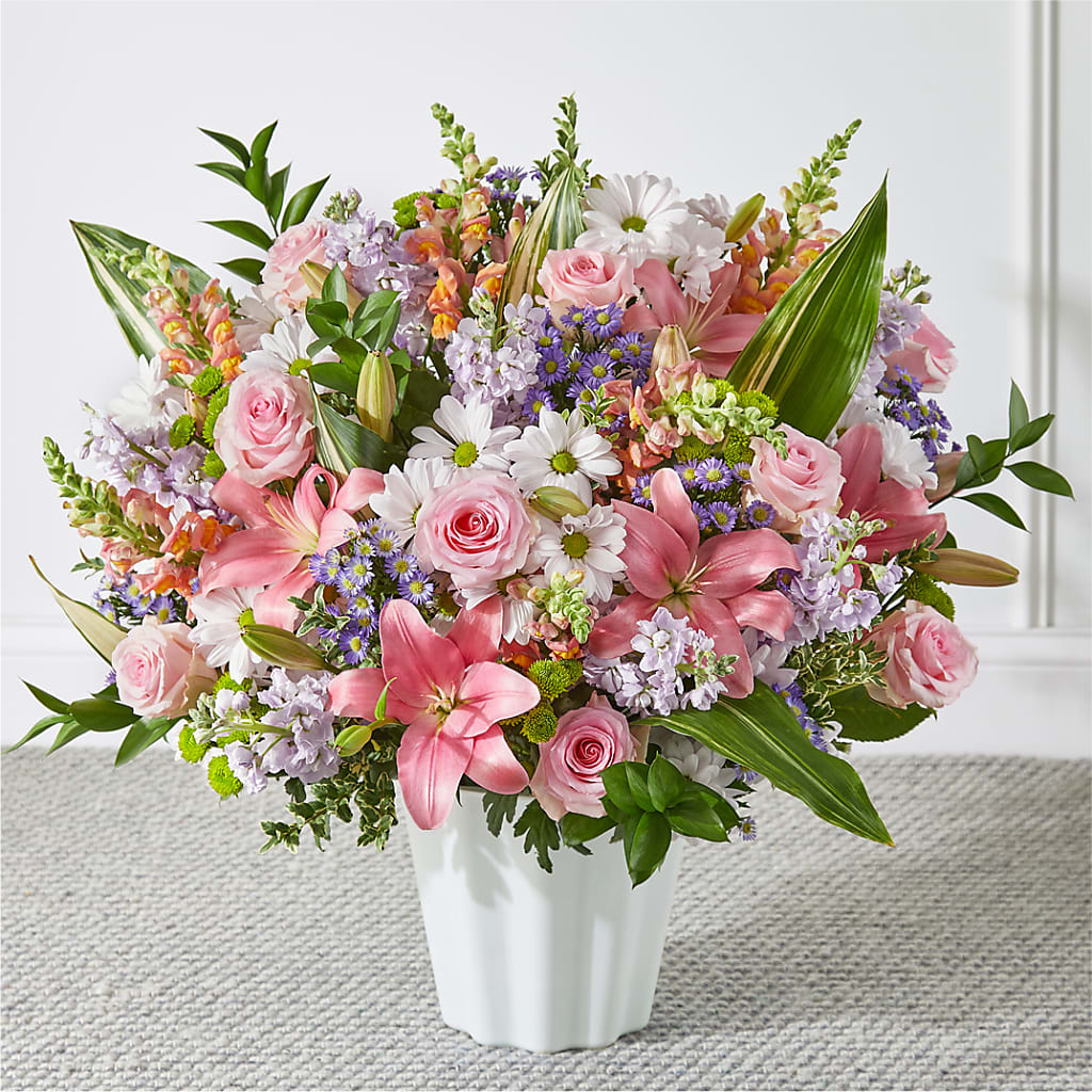 Abundant Compassion Floor Basket – Serrano Flowers, Riverside CA