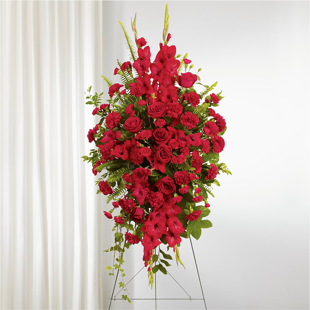 From the Heart Standing Spray – Serrano Flowers, Riverside CA