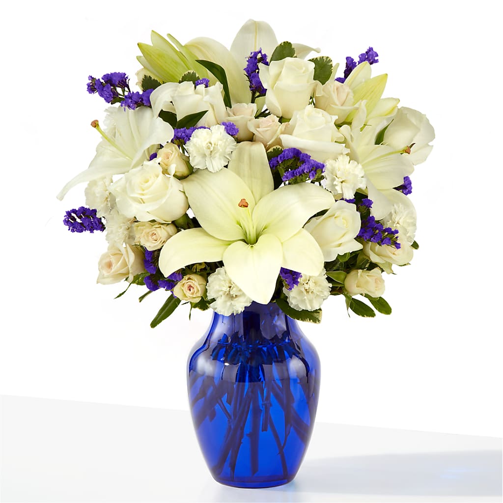 Sapphire Rush Bouquet – Serrano Flowers, Riverside CA