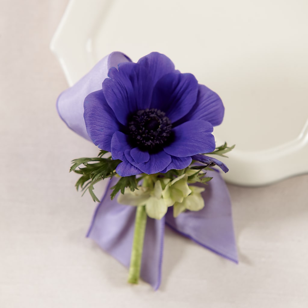 Purple Passion Boutonniere – Serrano Flowers, Riverside CA