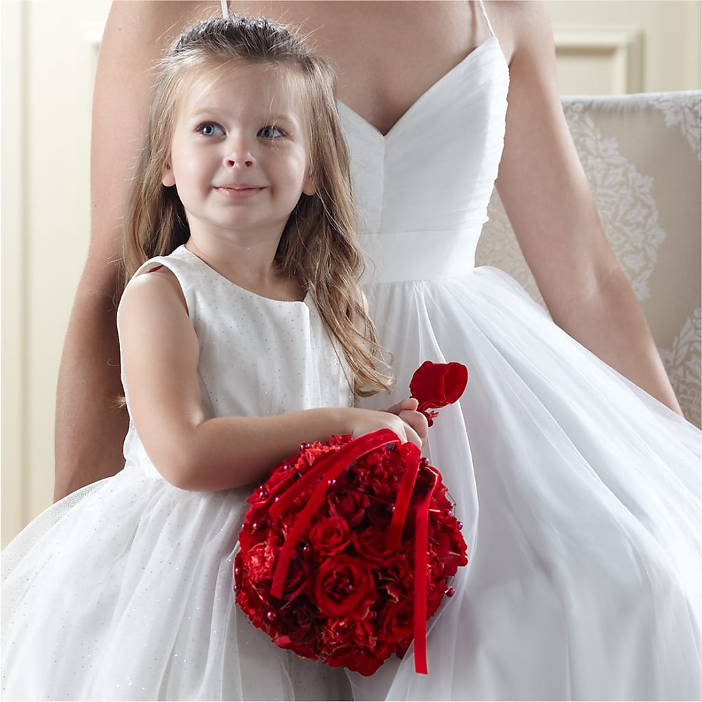 Pure at Heart Flower Girl Arrangement – Serrano Flowers, Riverside CA