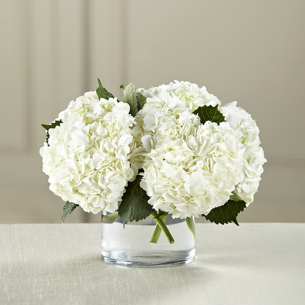 White Hydrangea Bouquet – Serrano Flowers, Riverside CA