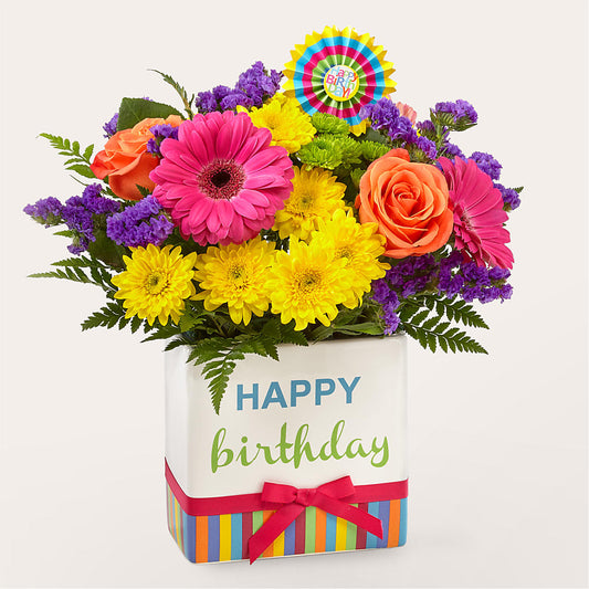 Birthday Brights Bouquet –  Serrano Flowers, Riverside CA