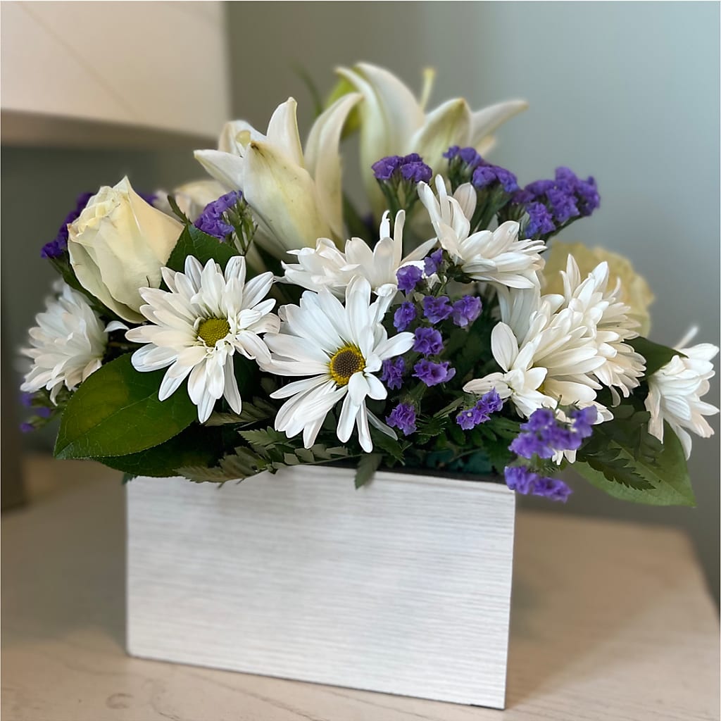 Beyond Blue Box Bouquet –  Serrano Flowers, Riverside CA
