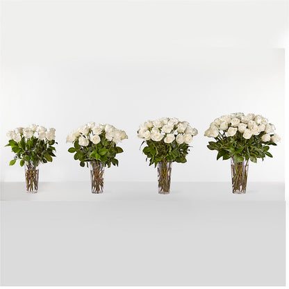 Long Stem White Rose Bouquet –  Serrano Flowers, Riverside CA