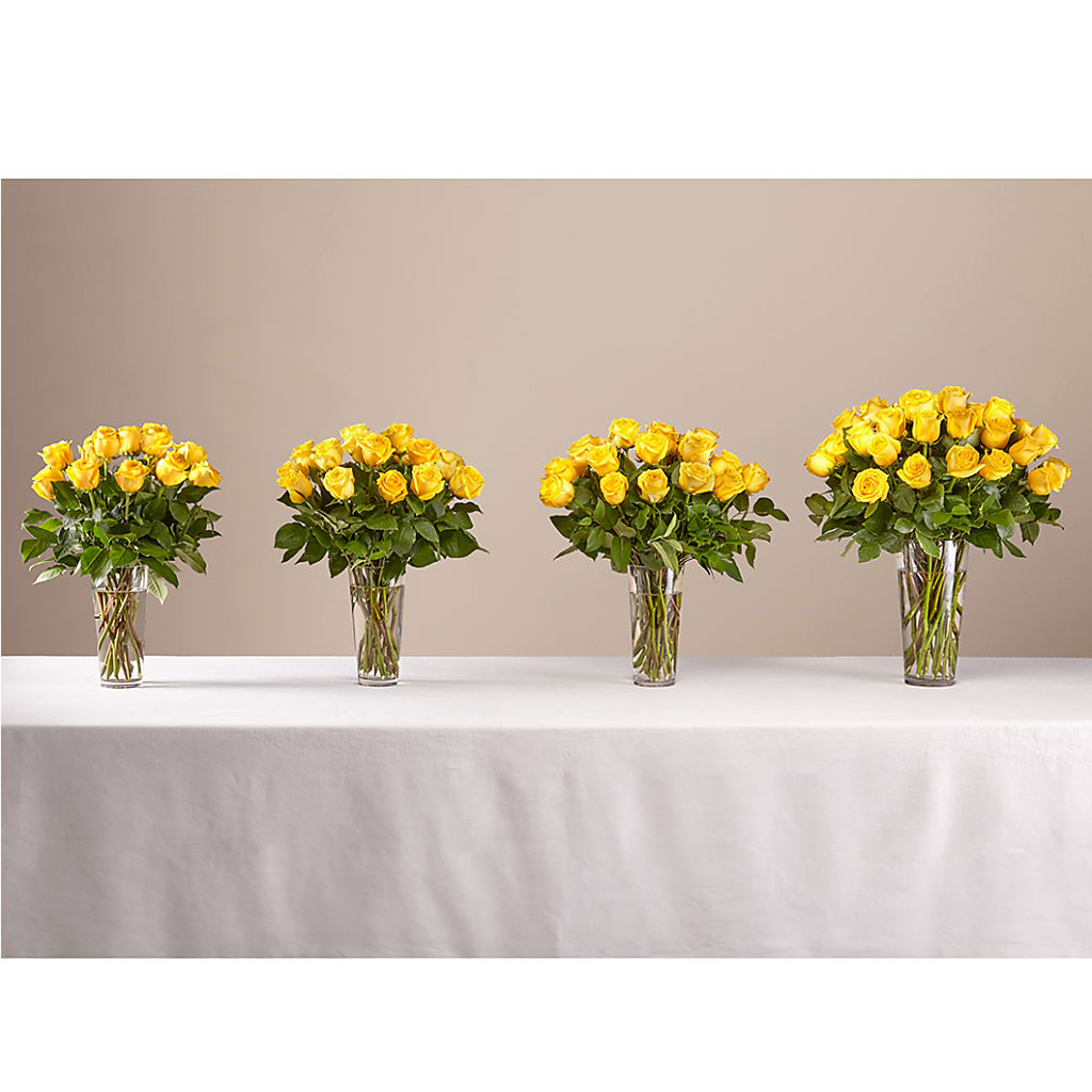 Long Stem Yellow Rose Bouquet –  Serrano Flowers, Riverside CA