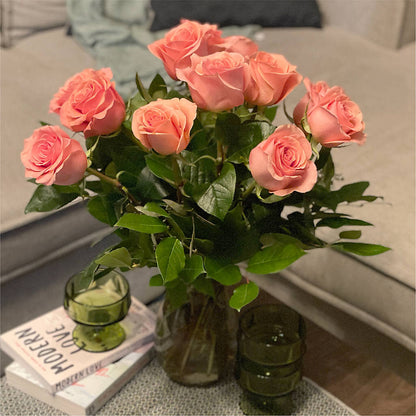 Long Stem Pink Rose Bouquet –  Serrano Flowers, Riverside CA