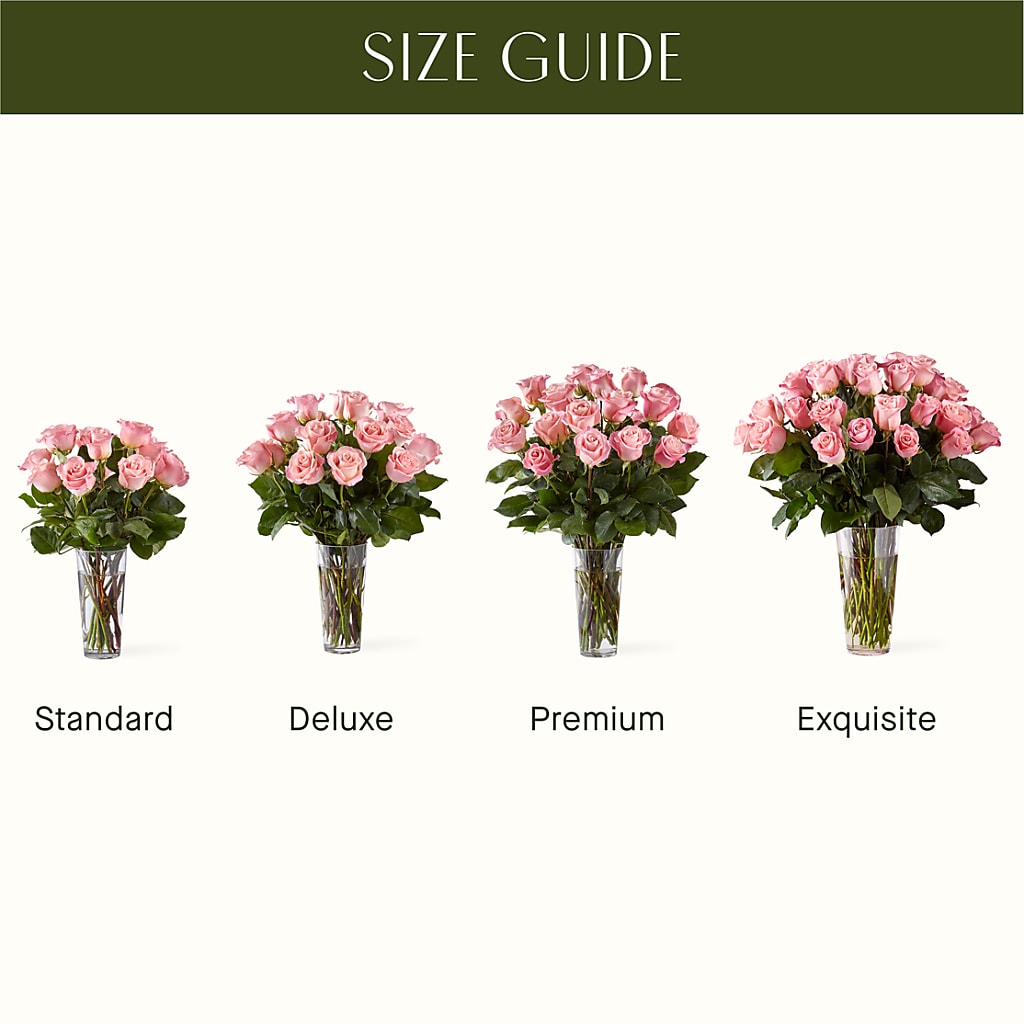 Long Stem Pink Rose Bouquet –  Serrano Flowers, Riverside CA