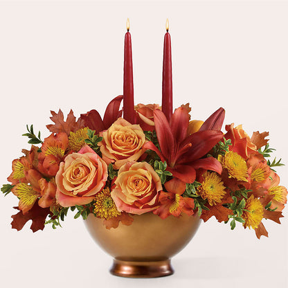 Harvest Table Centerpiece –  Serrano Flowers, Riverside CA