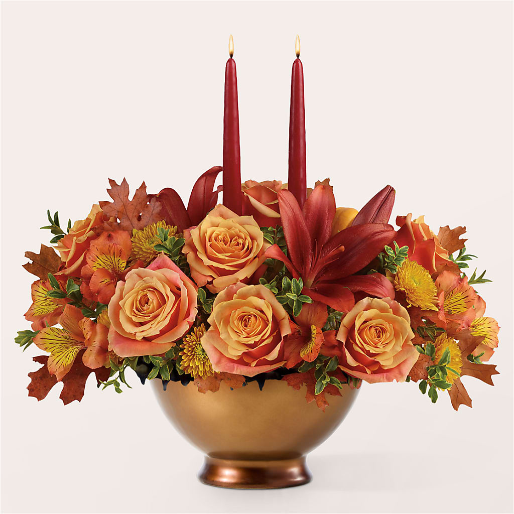 Harvest Table Centerpiece –  Serrano Flowers, Riverside CA