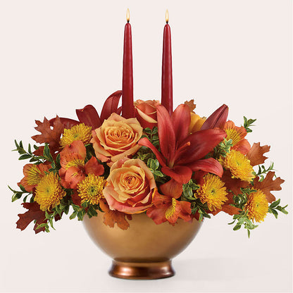 Harvest Table Centerpiece –  Serrano Flowers, Riverside CA