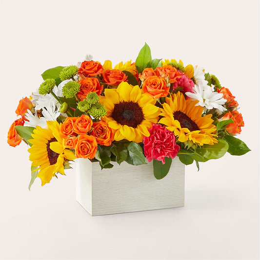 Sun-drenched Blooms Box Bouquet –  Serrano Flowers, Riverside CA