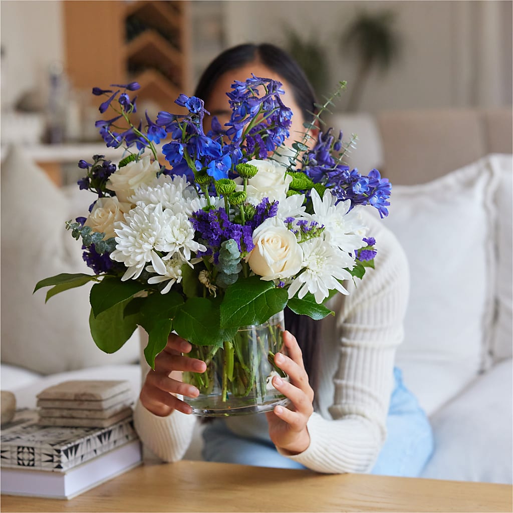 Cerulean Waves Bouquet –  Serrano Flowers, Riverside CA