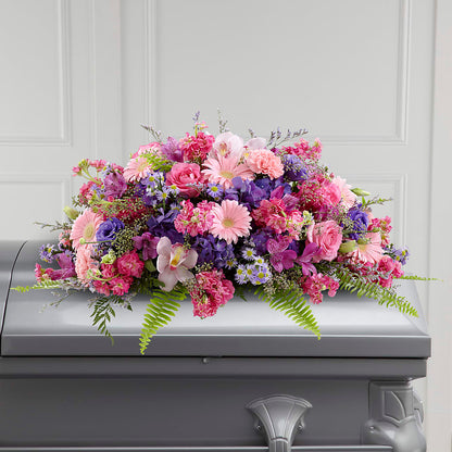 Glorious Garden Casket Spray –  Serrano Flowers, Riverside CA