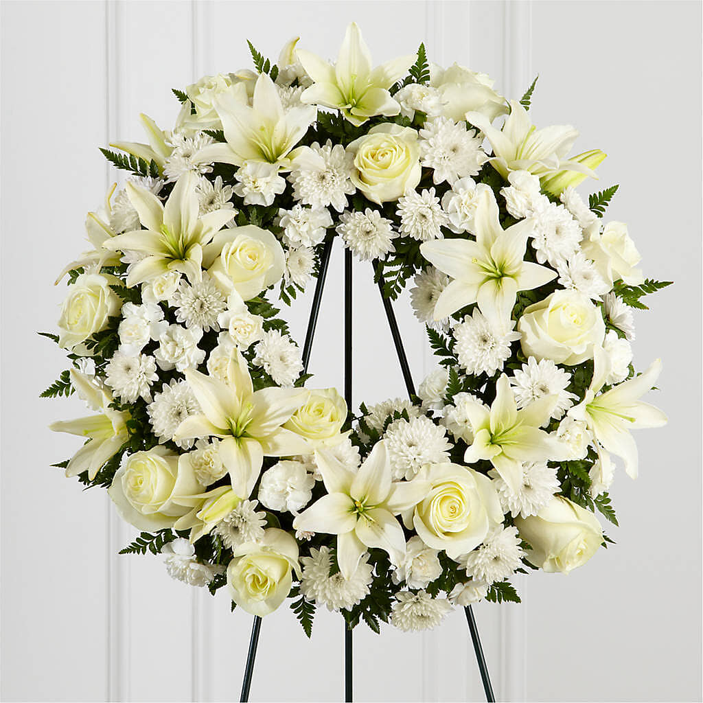 Treasured Tribute Wreath –  Serrano Flowers, Riverside CA