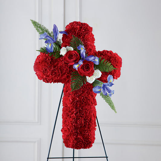 Faithful Hero Floral Cross –  Serrano Flowers, Riverside CA