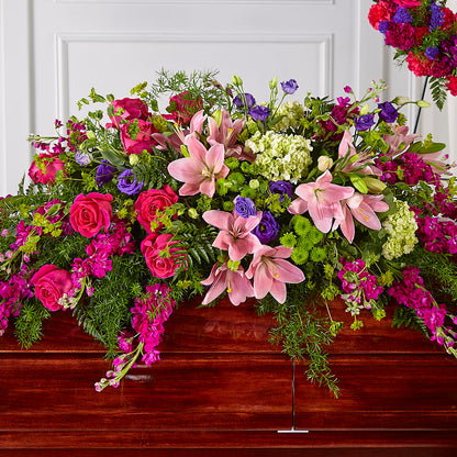 Radiant Tribute Casket Spray –  Serrano Flowers, Riverside CA