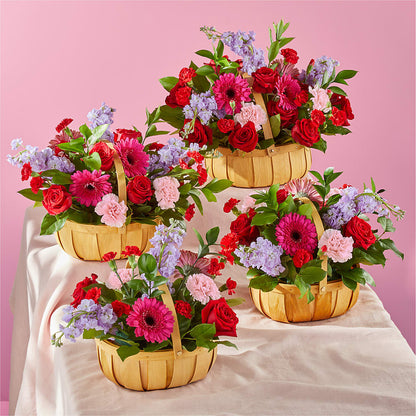 Pink Picnic Basket –  Serrano Flowers, Riverside CA