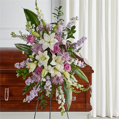 Grateful Hearts Standing Spray –  Serrano Flowers, Riverside CA