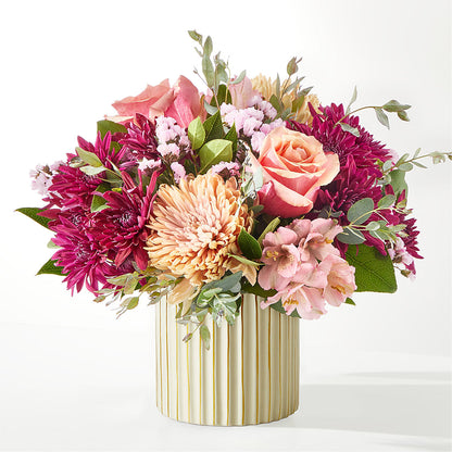 Berry Cobbler Bouquet with Ivory Vase –  Serrano Flowers, Riverside CA