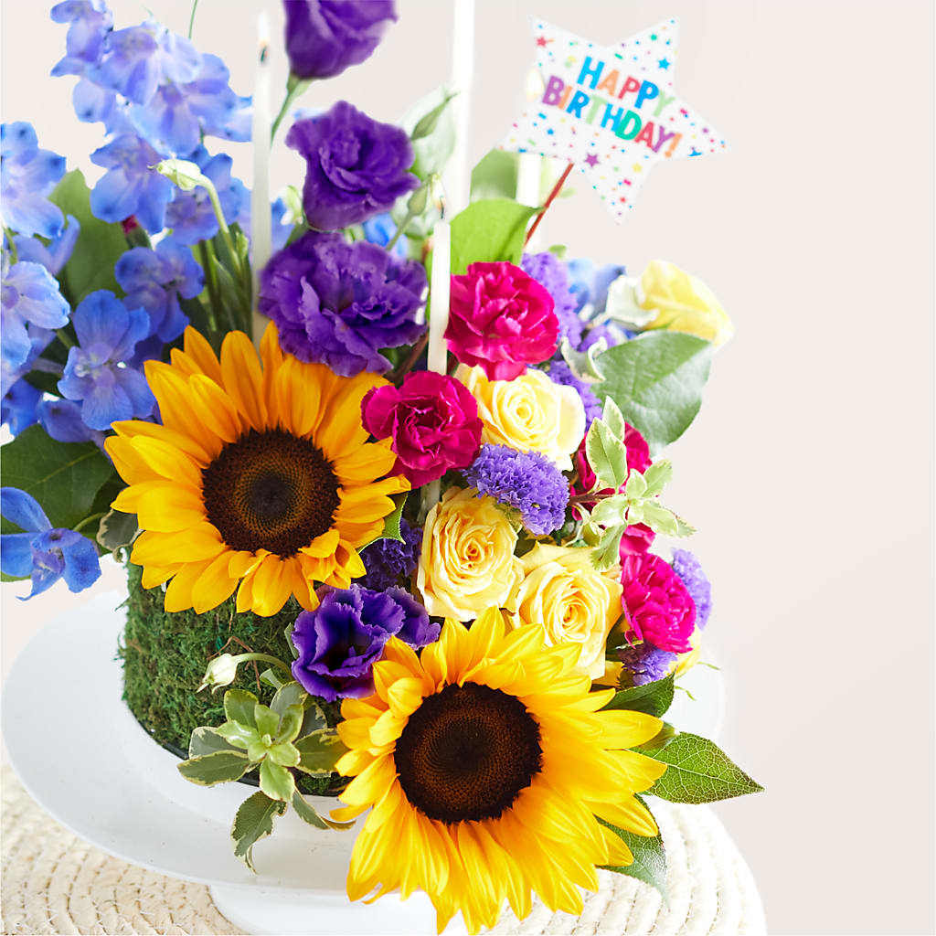 Star of the Day Floral Cake –  Serrano Flowers, Riverside CA
