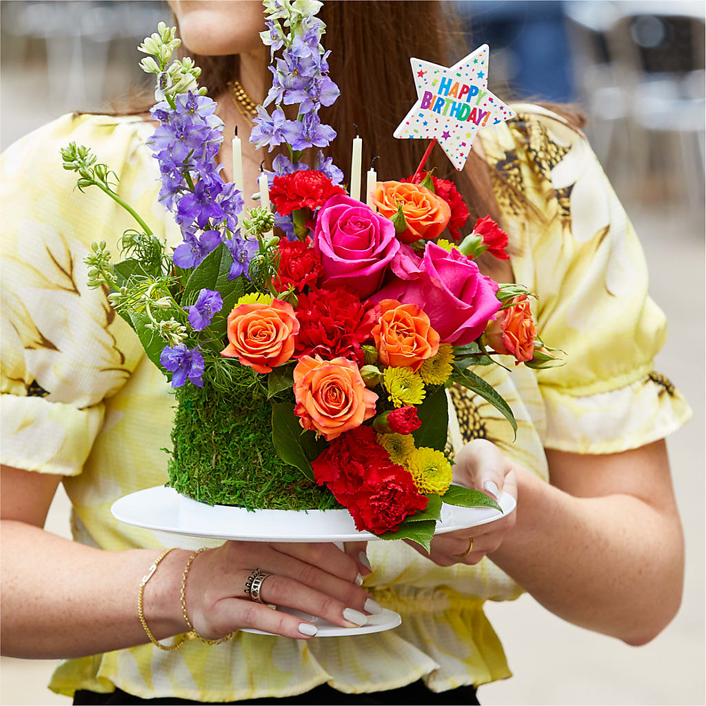 Best Year Yet Floral Cake –  Serrano Flowers, Riverside CA