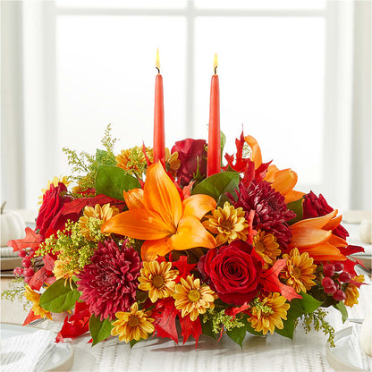 Autumn's Embrace Centerpiece –  Serrano Flowers, Riverside CA