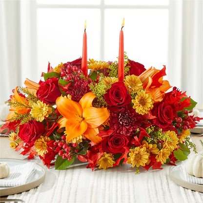 Autumn's Embrace Centerpiece –  Serrano Flowers, Riverside CA